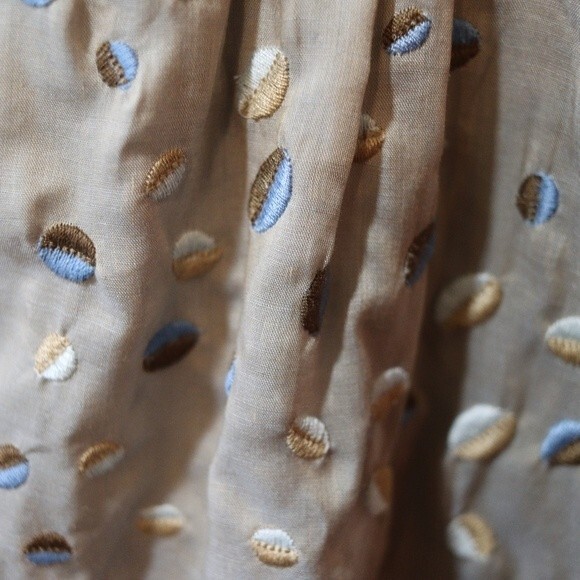 BCBGMAXAZRIA Gray Seashell Print Cotton Woven Babydoll Mini Dress 12 NWT - Picture 6 of 12